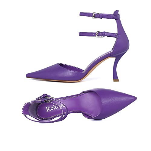 Reitoye Women's D'orsay Pumps Pointed Toe Ankle Strap Sandals Pump Heels Us 9 #TOP6