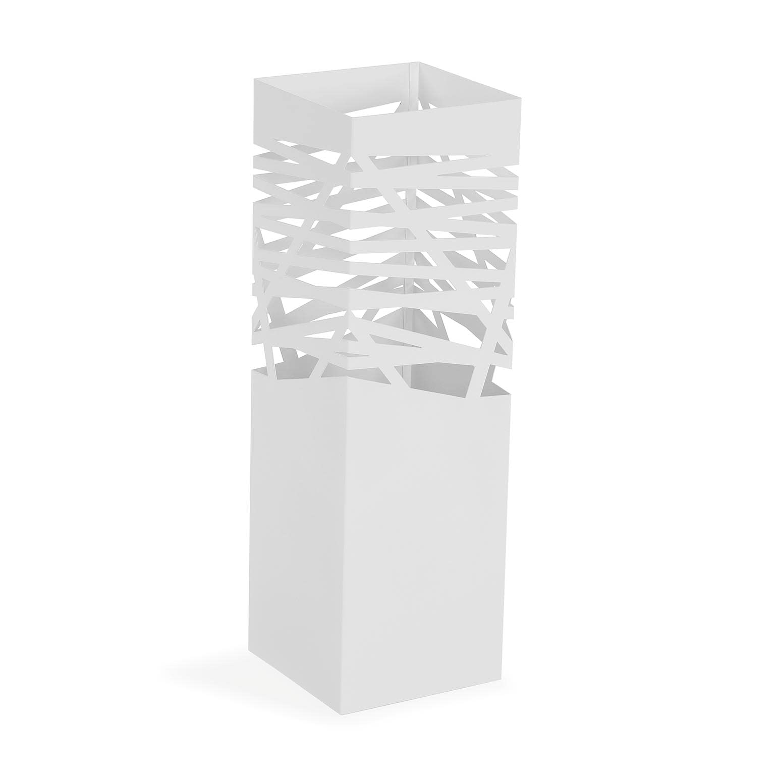 Versa Rulo Paragüero para la Entrada, Habitación o Hall, Porta Paraguas Moderno, Medidas (Al x L x An) 49 x 15,5 x 15,5 cm, Metal, Color Blanco