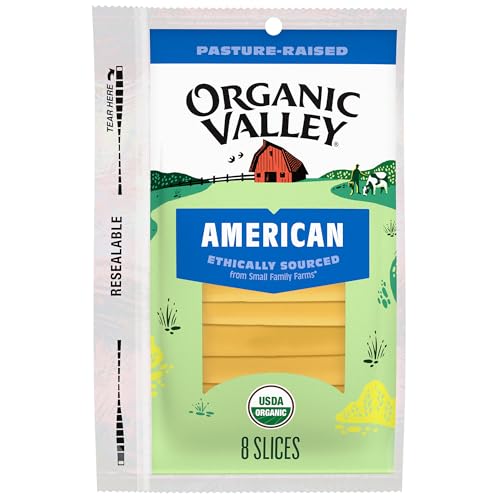 Organic Valley American Cheese Slices, 6 Oz