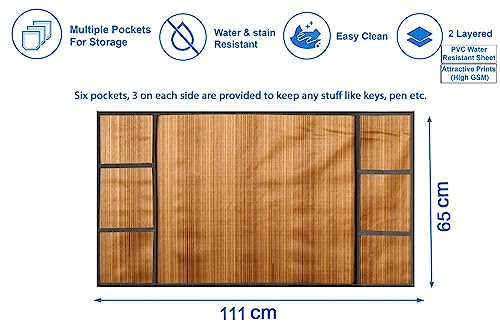 Image of Stylista Refridgerator top Cover Suitable for Samsung RT28C3452S8 /HL, 236 Liter Fridge, Dimension (WXD) 65x111 CM, Wooden Pattern Cream