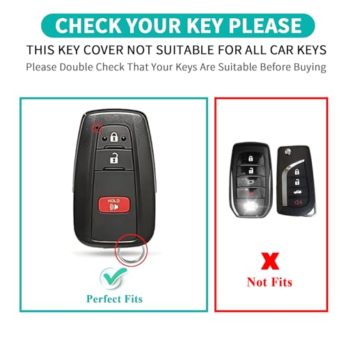 MILD EAST for Toyota Key Fob Cover Genuine Leather Key Case Shell Compatible with 4Runner Highlander Camry RAV4 C-HR (Brown, 3 Buttons) by MILD EAST - Image 2
