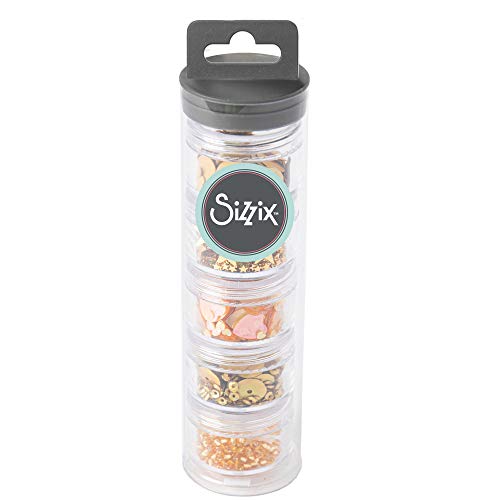 Sizzix Sequins & Beads , 5 Pack, Gold (Beads)