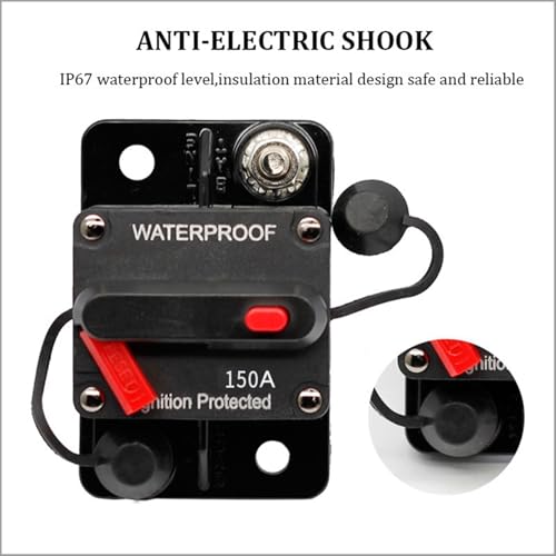 Disyuntor de CC de 12-48 V 150A resistente al agua con materiales robustos 3