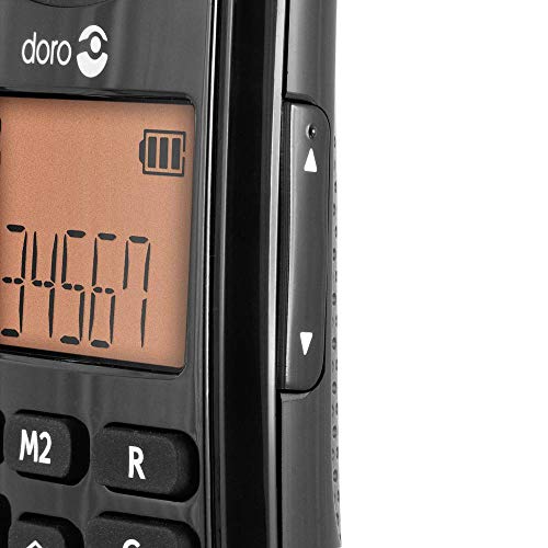 Doro PhoneEasy 100w Duo DECT Schnurlostelefon mit zusätzlichem Mobilteil (Ladeschale, Freisprechen) schwarz – Bild 3