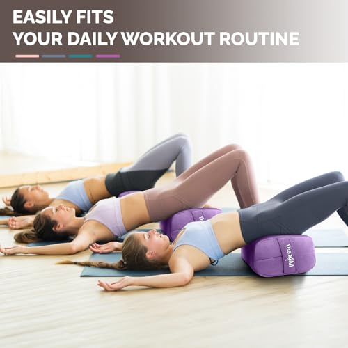 Image of Yes4All Triple-Layer Sponge Yoga Bolster Pillow for Restorative Yoga & Meditation - Versatile Yoga Support Pillow, Balance & Poses Modification