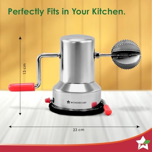 Wonderchef Stainless Steel Coconut Scraper Grater Shredder Cutter , Silver