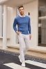 COOFANDY Mens Winter Crew Neck Jumpers and Sweaters Knitted Pullover Sweater for Men UK Navy Blue 3XL #3