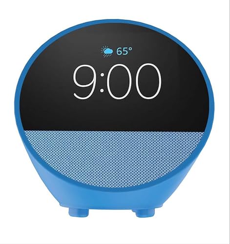 GIOPUEY Funda Compatible con Amazon Echo Spot (2024 Release), Ultradelgado Silicona Case Cover, Anti-caída, Portátil - Blue