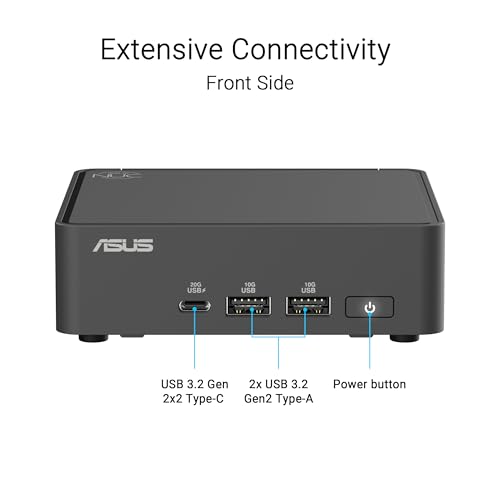 Image of ASUS NUC 15 Pro Slim Barebones Mini PC with Intel Series 2 Core Ultra 5 225H, up to 96GB DDR5 RAM, Dual Storage, Thunderbolt 4, Wi-Fi 7 & Bluetooth 5.4, Toolless Chassis Access, VESA Mount Included