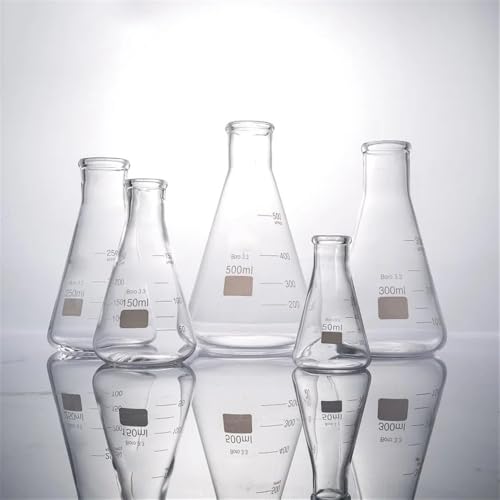 Équipement laboratoire fiole Erlenmeyer 500 ml triangulaire conique étroite - 4