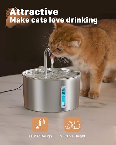 Cat Water Fountain Stainless Steel: Cat Fountain for Drinking - Image 7