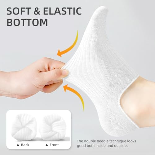 Image of 15 Pairs Low Cut Ankle Socks, No Show Socks, Breathable Athletic Socks Bulk for Sport, Running Ankle Socks