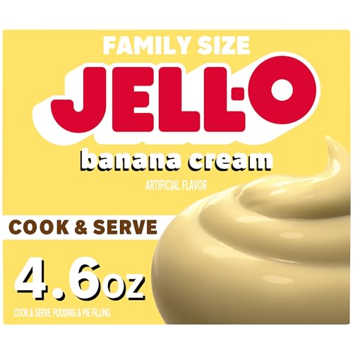 Image of Jell-O Cook and Serve Banana Cream Pudding, 4.6 oz Box