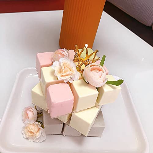 ionEgg 15 Cavities 1.4 inch Square Silicone Mold, Cube Mold for Making Chocolate Candy, Cake, Ice Cube Tray, Truffles Pralines, Pack of 2