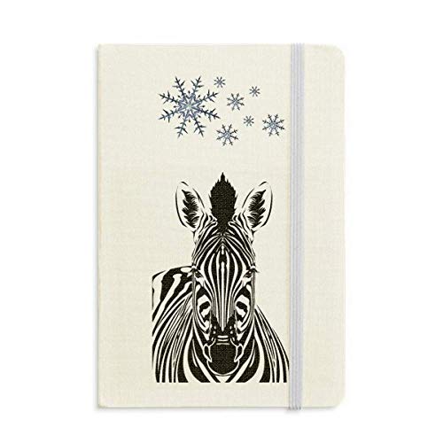 Carnet de notes épais à offrir motif animal et flocons de neige poétique