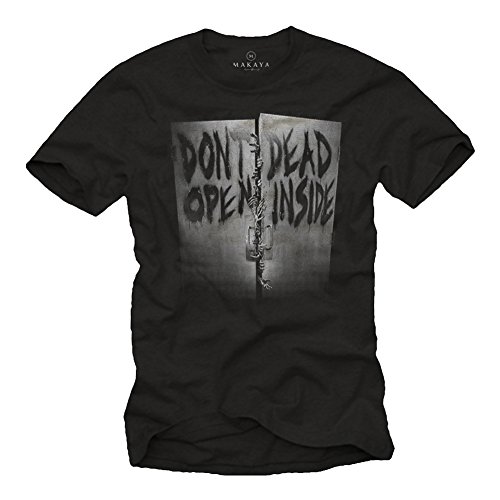 Don´t Open Dead Inside   Camiseta Negra Hombre   Walking Dead L