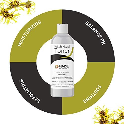 image for Maple Holistics Pure Witch Hazel Toner for Face and Body Alcohol Free 