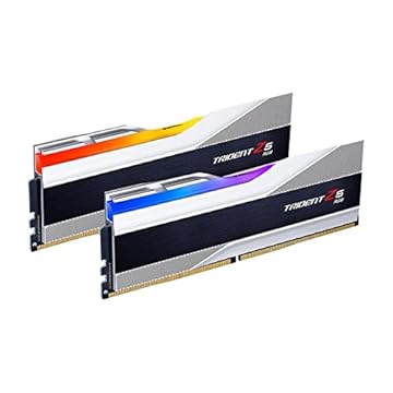 G.SKILL Trident Z5 RGB Series (Intel XMP 3.0) DDR5 RAM 32GB (2x16GB) 6000MT/s CL36-36-36-96 1,35V Desktop Computer Memory UDIMM - Prata metálica (F5-6000J3636F16GA2-TZ5RS)