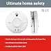 FireAngel SW1-R Mains Smoke Alarm for Home, Interlinked, Hard Wired Smoke Alarms for Home with Backup Battery, Test Button and LED Indicators, 1-Pack