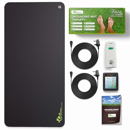 Image of GROUNDING MAT /Earthing Mat for Sleeping & Bed - Non-Electric Grounding Mat for Pain & Stress Relief, Complete Kit with Tester & Cord