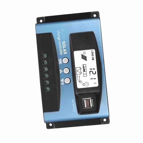 MPPT Solar Charge Controller 40A 50A 60A 100A Solar Panel Regulator Charge Battery Regulator Dual USB Port Negative Ground W/LCD Display 12V 24V (40A)