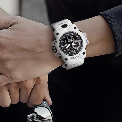 Image of Carlington Analog-Digital Sports Watch: Chronograph, Dual Time, Alarm, Stopwatch, Water-Resistant, Shock-Resistant, Back Light Display- The Perfect Watch for Men and Boys - CT3388