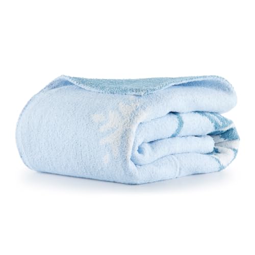 Image of Jay Franco Kids Feather Knit Blanket - 50 inch x 60 inch Inch Soft & Cozy Plush Throw for Bedroom & Couch Decor, Official Licensed Product, Blue - Frozen