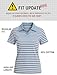 Women Striped Old Money Golf Tennis Polo Collared Cotton Colorful Tops Short Sleeve Spring Cute Going Out Valentine's Day (Red and White, X-Large)