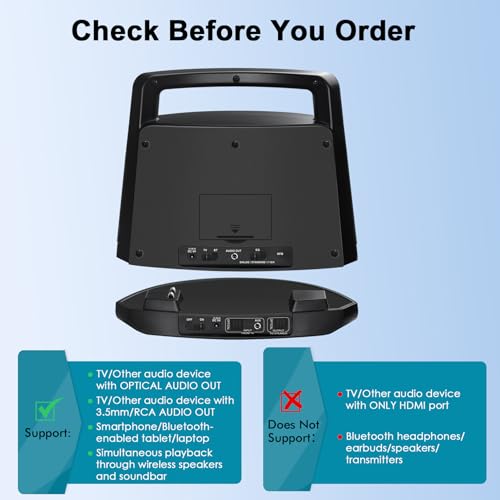 Image of SIMOLIO Wireless TV Speakers for Hard of Hearing Seniors w /Bluetooth, 621D