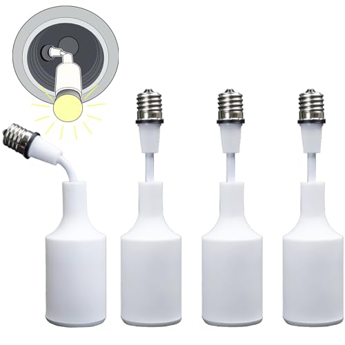 E17→E26口金変換アダプター 斜め付け E17,E26電球変換ソケット 可変式 延長口金変換アダプター 可変式ソケット 長持ちソケット 熱に強い シリカゲル材質 簡単取付 工事不要 (4)