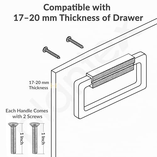 Image of Plantex Rajwadi Drawer Kadi /Drawer Handle /Kadi for Drawers /Pull-Push Kadi for Home /Office Cabinet - Pack of 4 (Satin White)