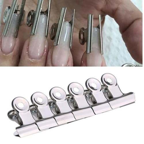 DECHOUS 12 clips metálicos para uñas 12 piezas miniatura 7