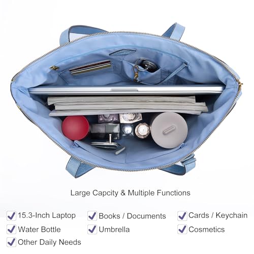 Bolso Tote de cuero para mujer 16L gran capacidad miniatura 5
