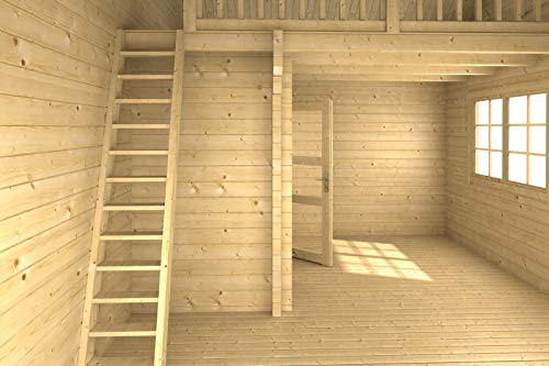 Alpholz Gartenhaus Fiona aus Massiv-Holz | Gerätehaus mit 70 mm Wandstärke | Garten Holzhaus inklusive Montagematerial… – Bild 5