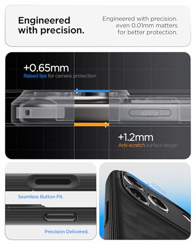 Image of Spigen Parallax S MagFit Back Cover Case for iPhone 17 Pro Max, MagSafe Compatible, 3D Hexa Cube Design - TPU | Matte Black