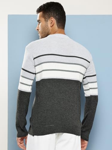 Image of Aarika Mens Winter Wear Black Colour Solid Woolen Sweater