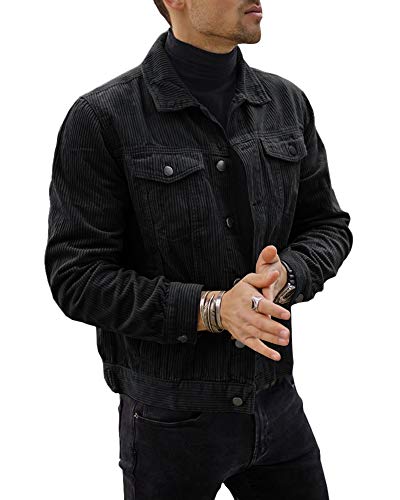 Pretifeel Slim Fit Corduroy Trucker Jacket
