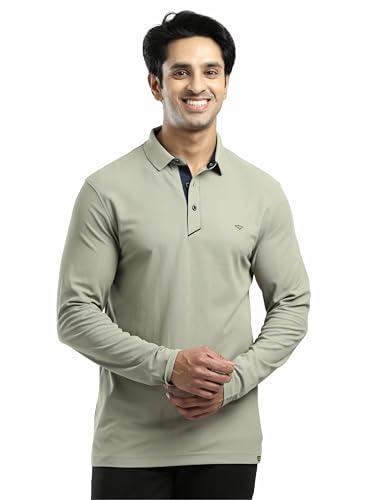 Image of STELLERS Men's Full Sleeve Polo T-Shirt | Feather Touch Feel | Odour Resistant | Wrinkle Free | Quick Dry | Stretchable | Lightweight | Anti-Static | UV Resistance | Anti-Microbial