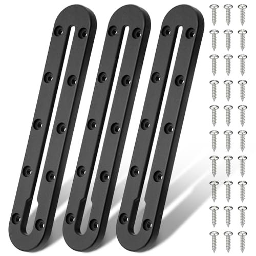 Mellbree Kayak Track, 9Inch Kayak Rail Mount Kayak Low Profile Track for Fishing Rod Holder, Fish Finder, Cup Holder, Anchor Cleats, 3Pack