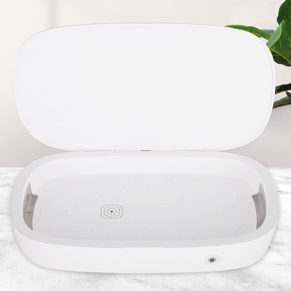 Boîte UV Portable, Étui de Désinfection avec Chargeur sans Fil pour Téléphone et Petits Objets, Coffret de Nettoyage pour Accessoires Personnels et Intérieur de Voiture
