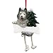 Siberian Husky Ornament with Unique "Dangling Legs" Hand Painted and Easily Personalized Christmas Ornament