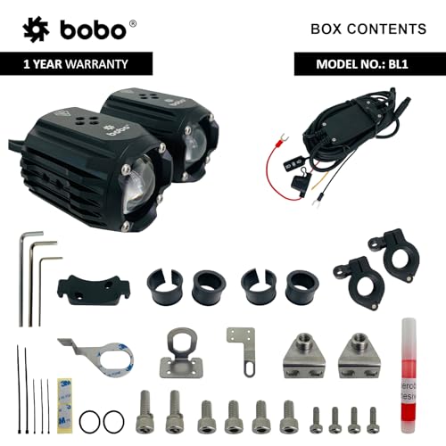 Image of BOBO BL1 Premium Auxiliary LED Lights, IP68 Waterproof, 6000 Lumens, Dual Colour White /Amber, Multiple Flash Modes