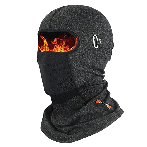 VDYXEW Winter Balaclava for Men, Windproof Balaclava Ski Mask Motorcycle Bicycle face mask, Balaclava Thermal for Skiing Cycling Helmet (Grey)