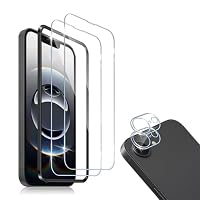 HidWee Schutzfolie Kompatibel mit iPhone 16e 2025 für Panzerglas, 2 Stück Schutzglas & 2 Stück Kamera Schutzfolie, 9H Härte Anti-Kratzer Schutz Glas, HD Displayschutzfolie & Kameraschutz – Ansicht 1