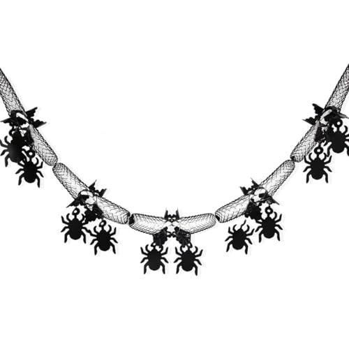 EIHI EIH Halloween Striscione da Appendere,Decorazione Striscioni Halloween,Striscioni per Feste di Halloween,Halloween Forniture Feste Tema,Decorazioni per Feste di Halloween(Ragno Nero)