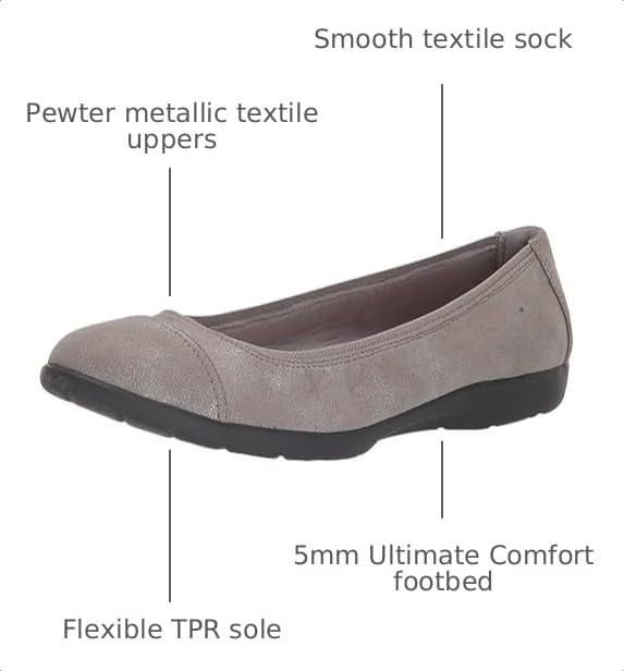 Image of Clarks Women's Meadow Opal Ballet Flats | Casual Shoes