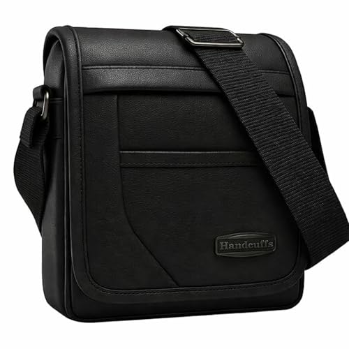 Image of Handcuffs Small Sling Bag for Men | PU Leather Chest Slinger bag | Crossbody satchel | Corporate Gift Item | Passport Sling
