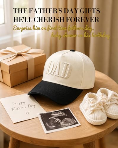 Image of Dad Hats for Men, Vintage Two Tone Hat, New Dad Gifts for Husband, Fathers Day Birthday Gifts from Daughter Son Wife