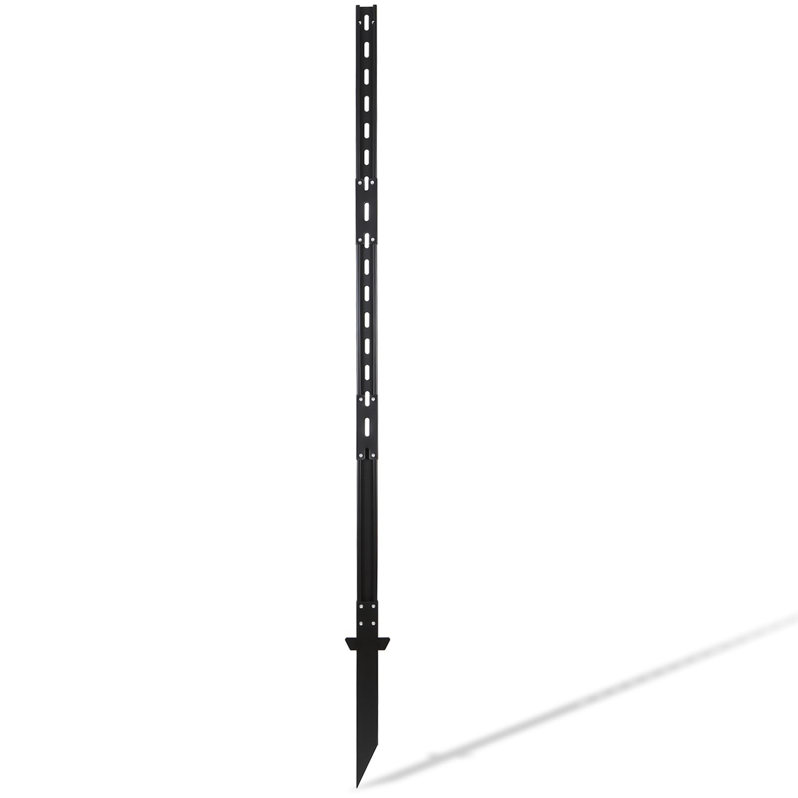 Safety Sign Post Metal Heavy Duty Sign Stand Holder with Spkike Impact Post with Accessories for Garden Yard Farmland Roads (Black