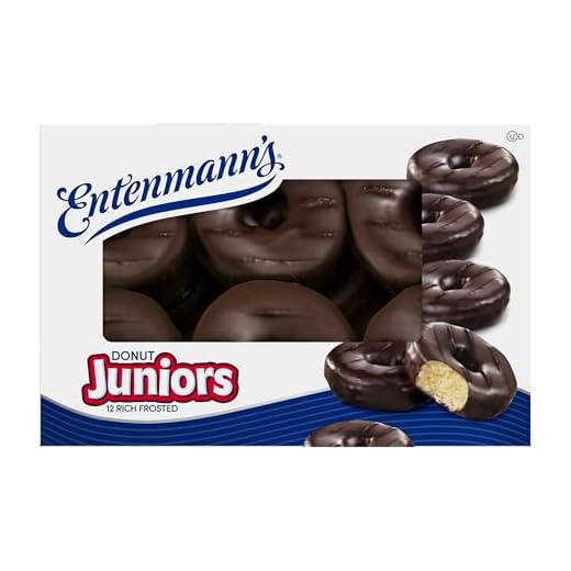Entenmann's Rich Frosted Donut Juniors, 12 count, (1.17 oz each), Chocolate Donuts, 14 oz Box